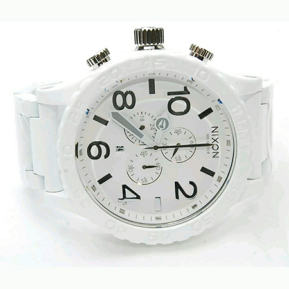 NWT NIXON Chrono PVD white mens 51-30 watch - Picture 2 of 6