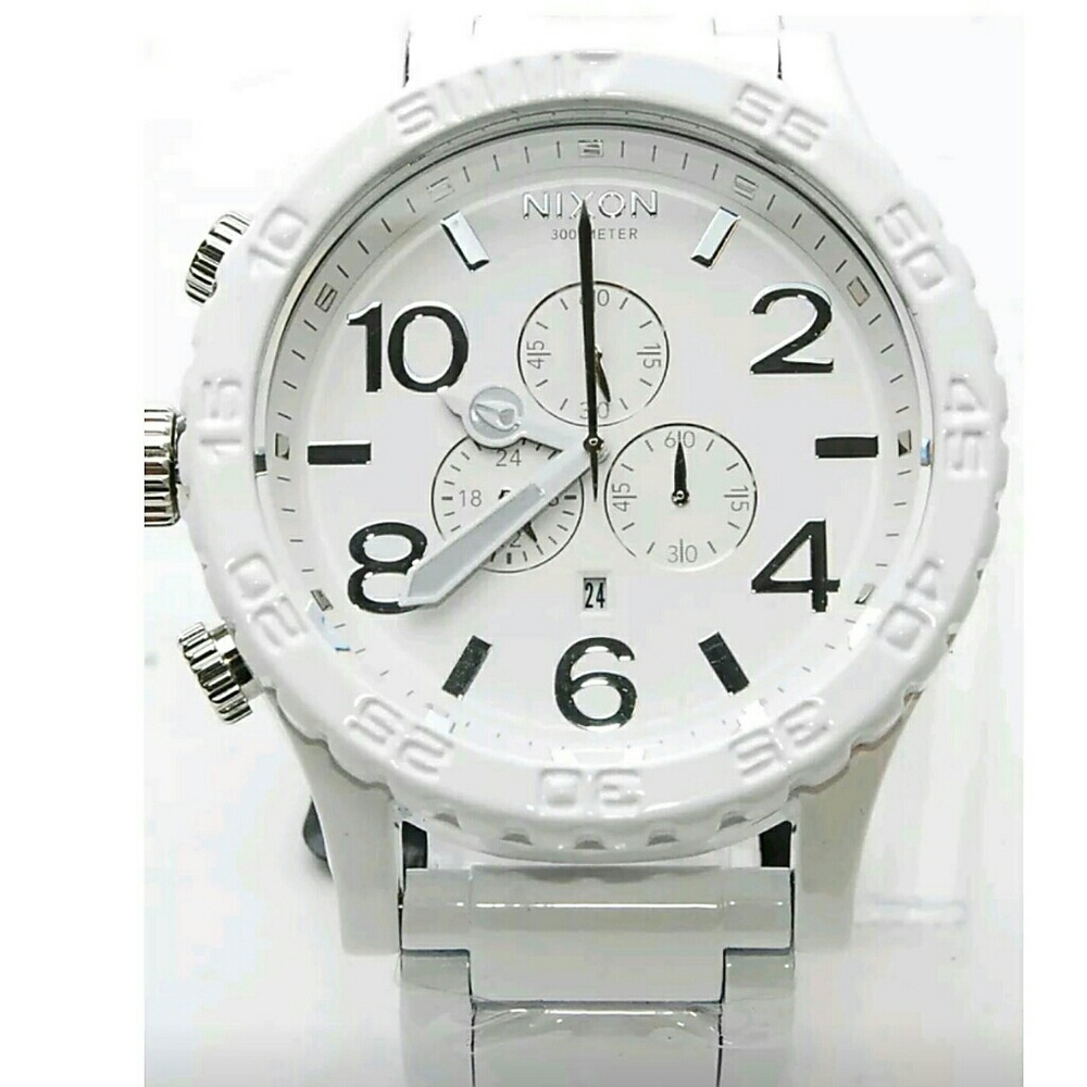 NWT NIXON Chrono PVD white mens 51-30 watch - Picture 3 of 6