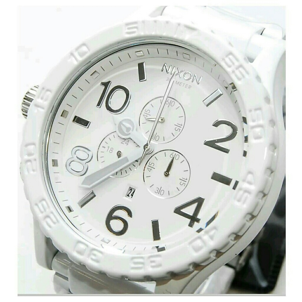 NWT NIXON Chrono PVD white mens 51-30 watch - Picture 4 of 6
