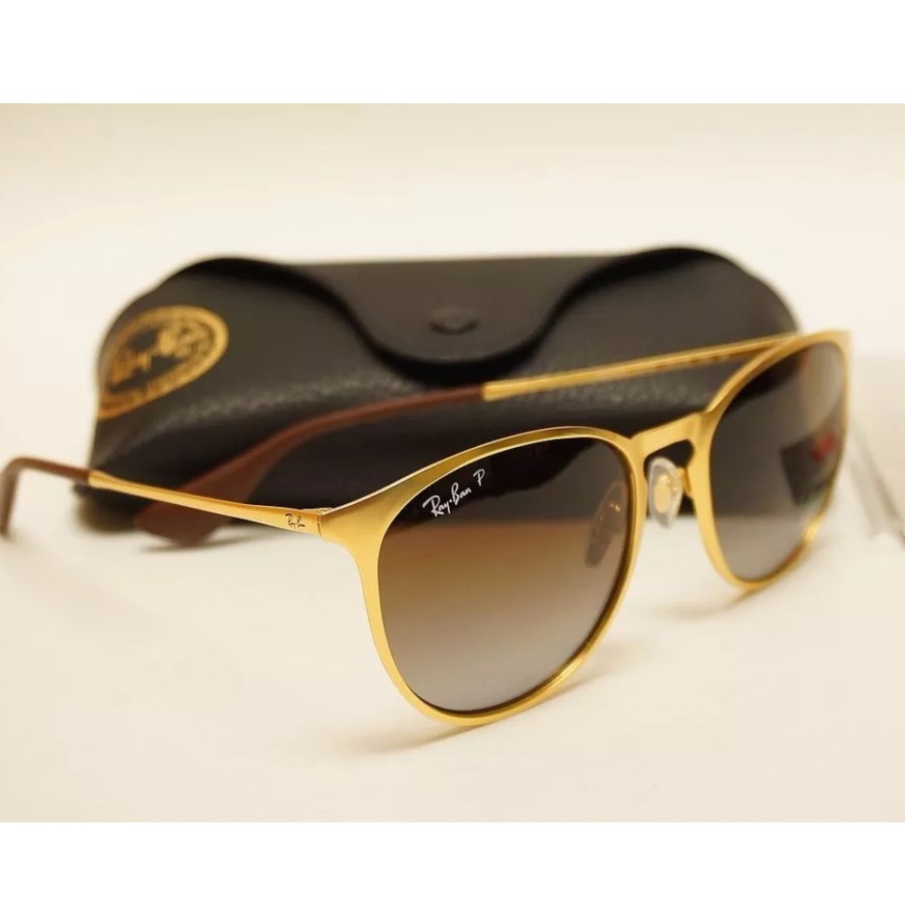 Gold Ray Ban Erika Polarized Sunglasses