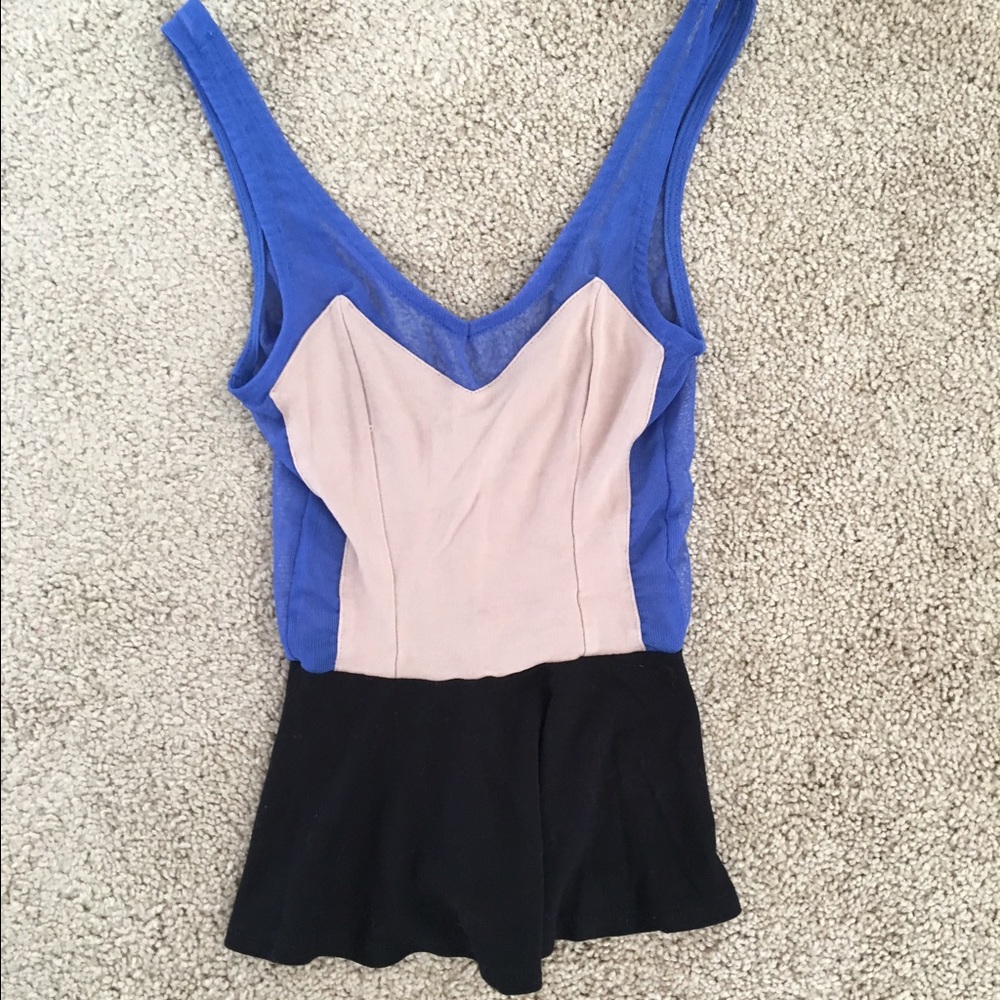 Urban Outfitters Sexy Mesh Peplum Party Top