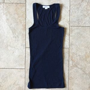 Forever 21 Navy Blue Ribbed Tank Too MED