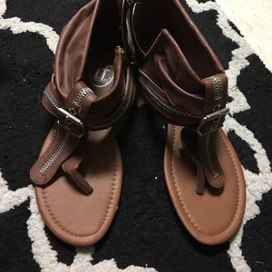 Brown flat sandals