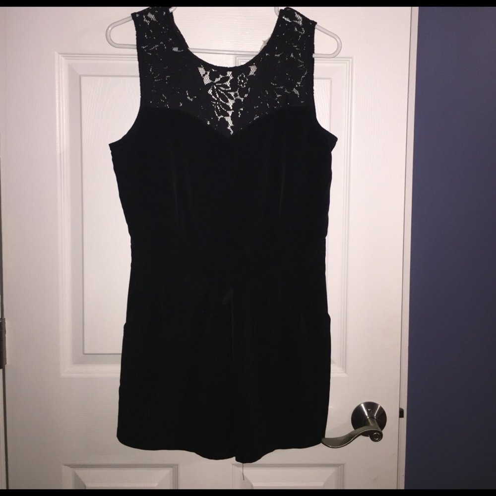 Black lace romper