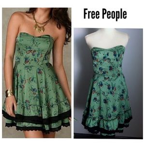 Free People strapless floral dress Free People strapless floral dress