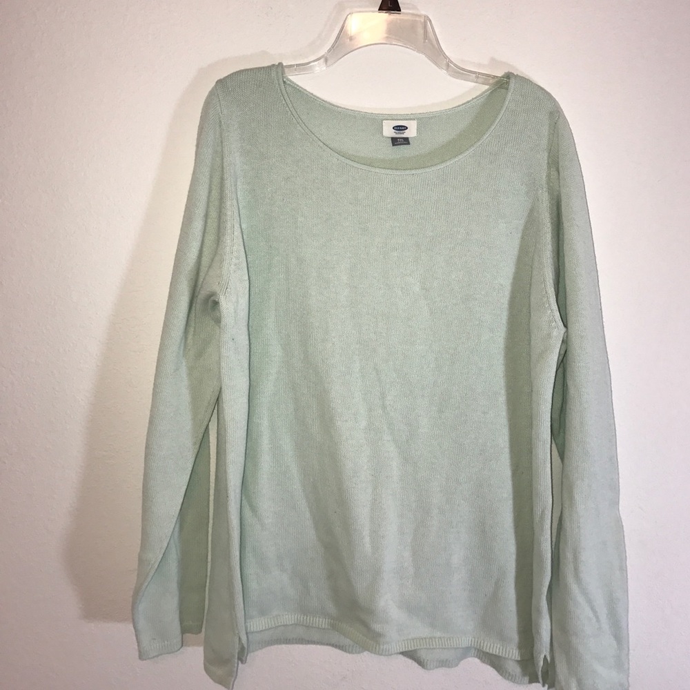 Mint/blue sweater
