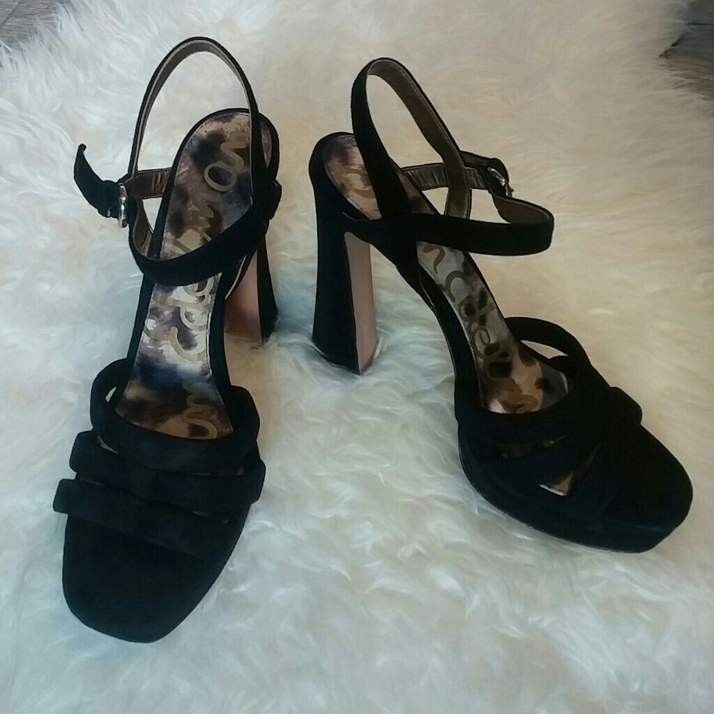 Sam Edelman Black Taryn Strappy Pumps