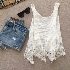 White lace top