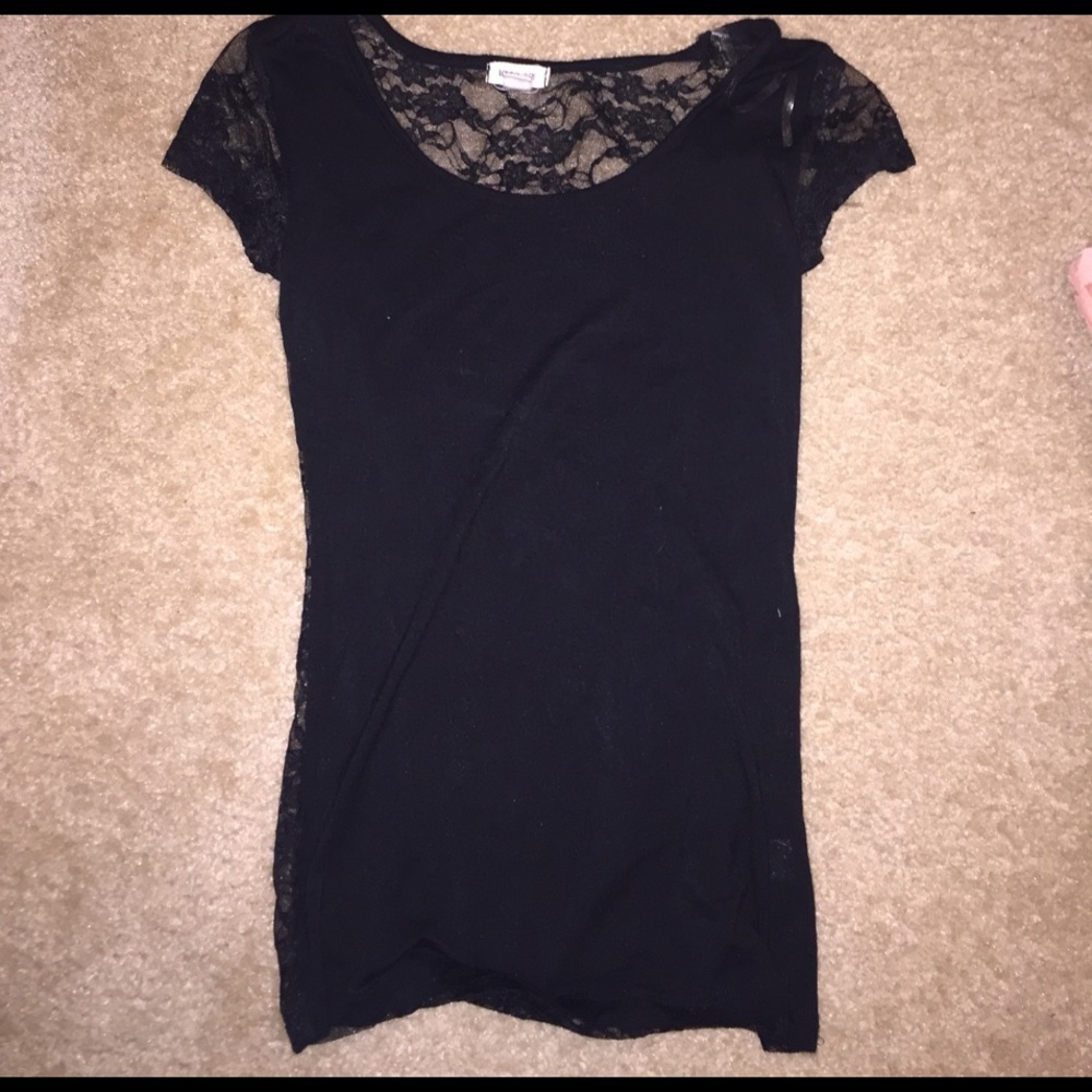 Black Love Culture Lace See Through Back Tee S