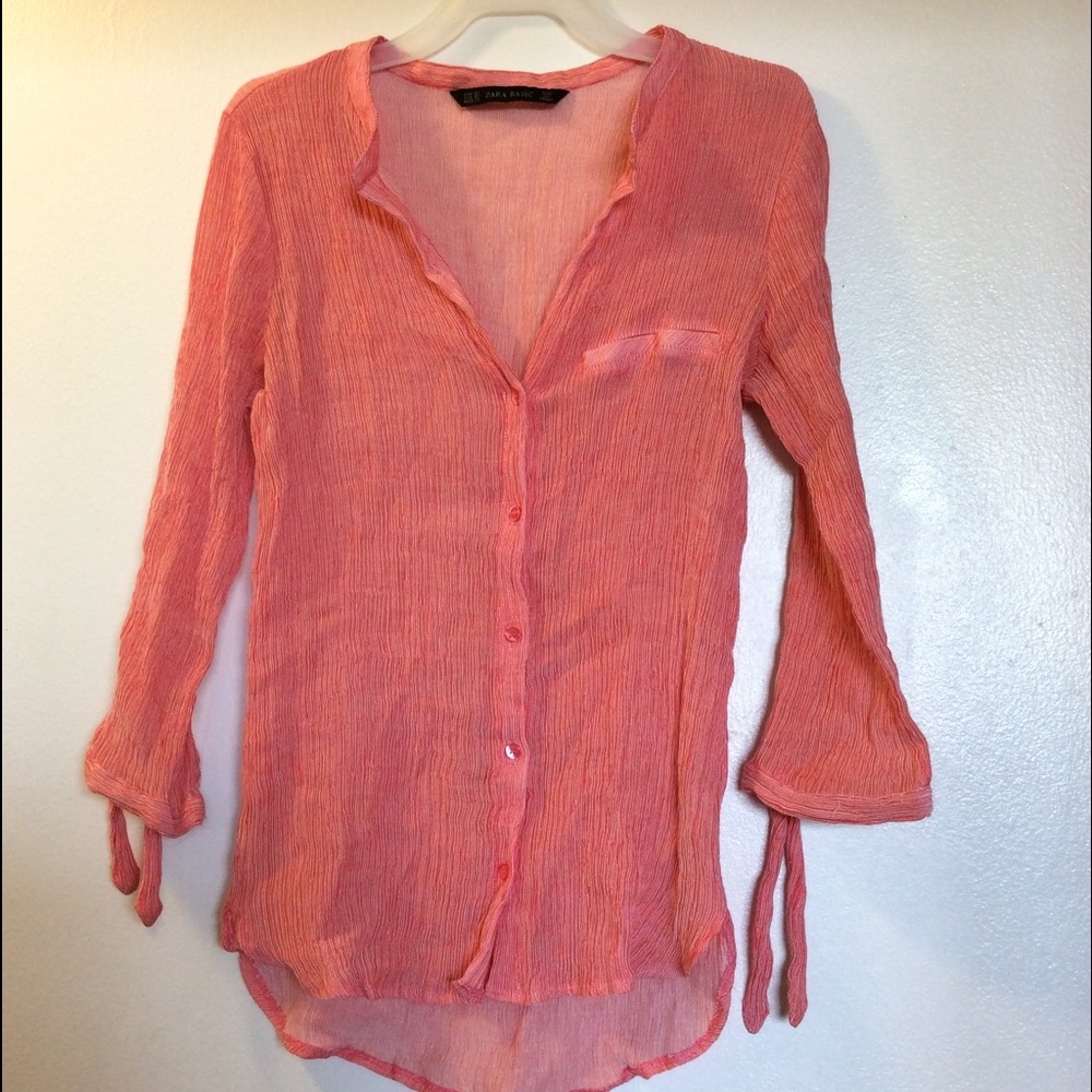 ZARA Basic Button Down Top
