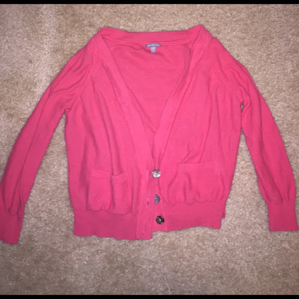 Charlotte Russe Pink Cardigan Half Sleeve XS