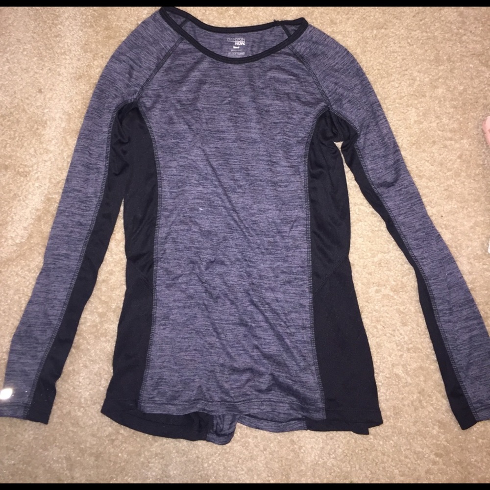 Danskin Now Long Sleeve Athletic Tee Fitted XS