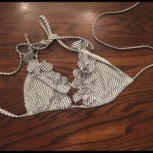 J, Crew Seersucker Ruffled Top