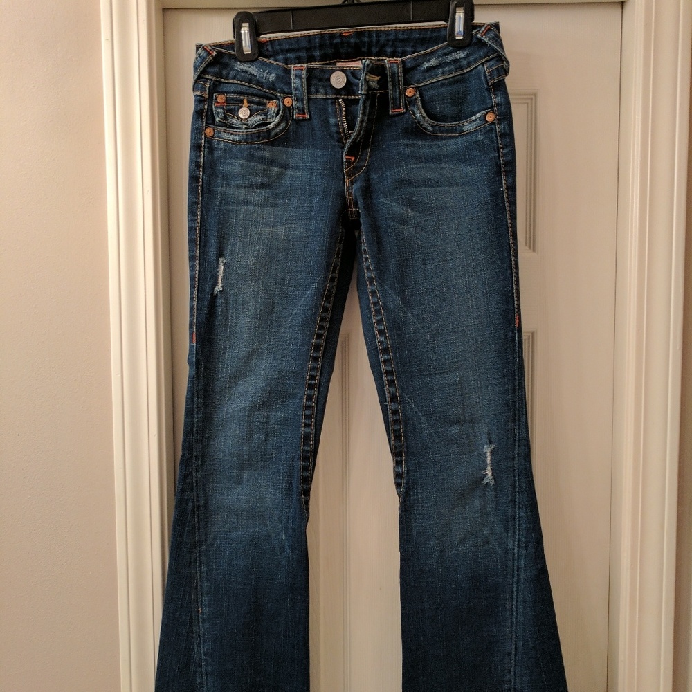 True Religion Flares Medium Wash