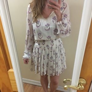 Free People Ivory Comb feather dress