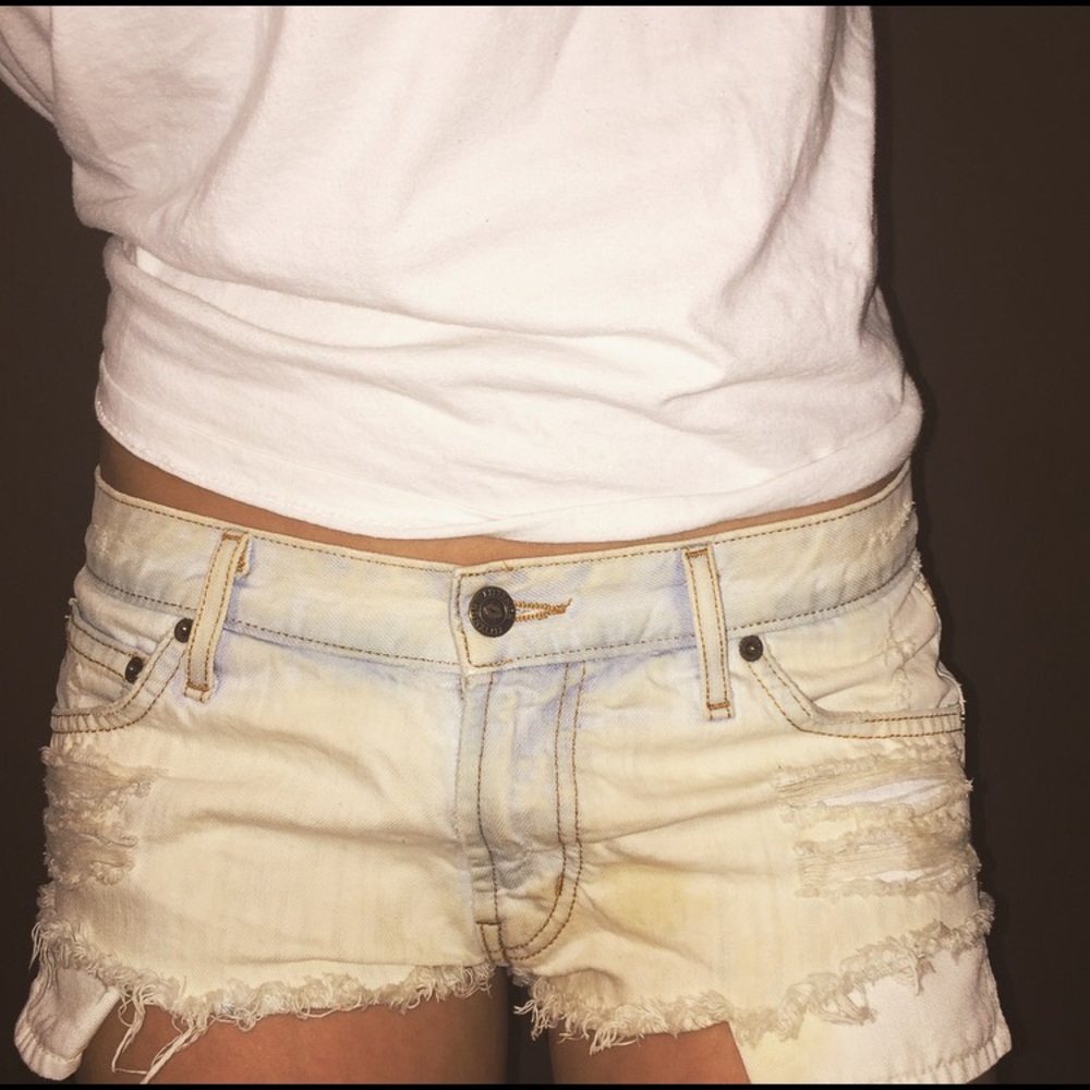 Jessie James Decker Kittenish White Trash Cutoffs