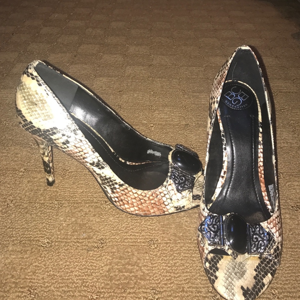 BCBG Snake Skin Shoes