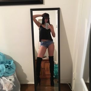 Black sheer tank top