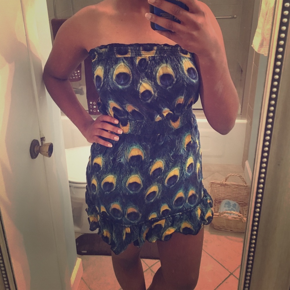 Romper style peacock dress