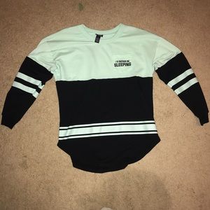 Mint green and black long sleeve