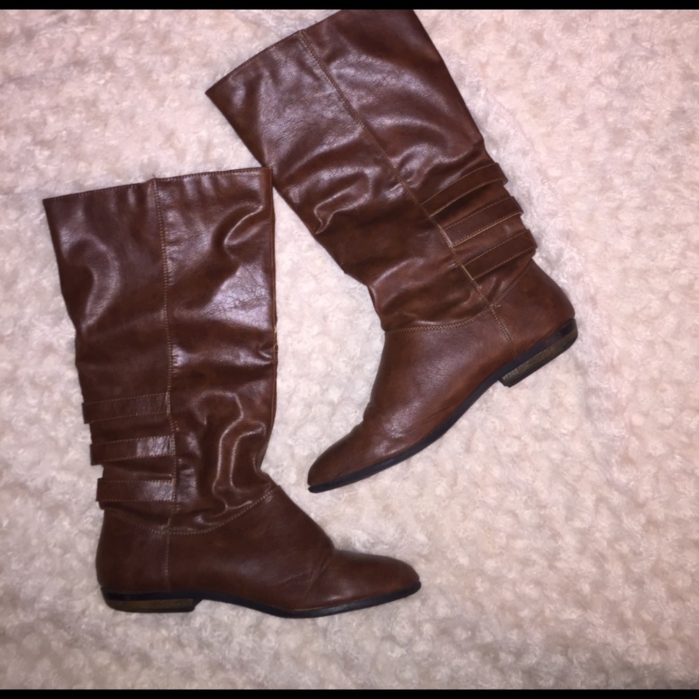 Chocolate brown riding boots