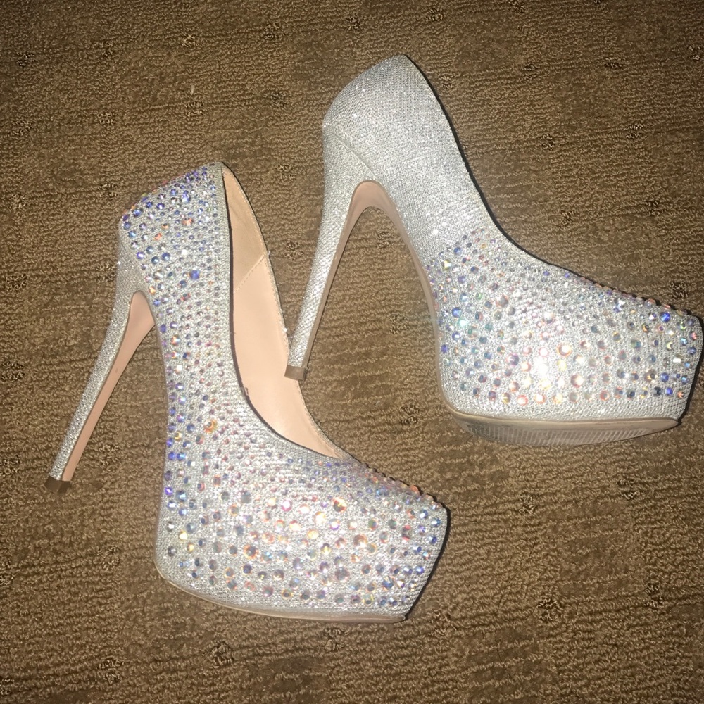 Silver Glitter Stiletto - Picture 3 of 4