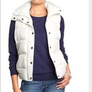 White puffer vest