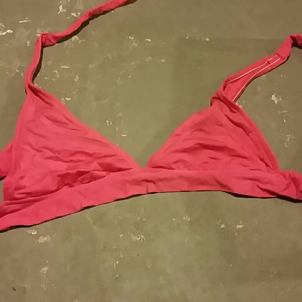 Pink bikini top