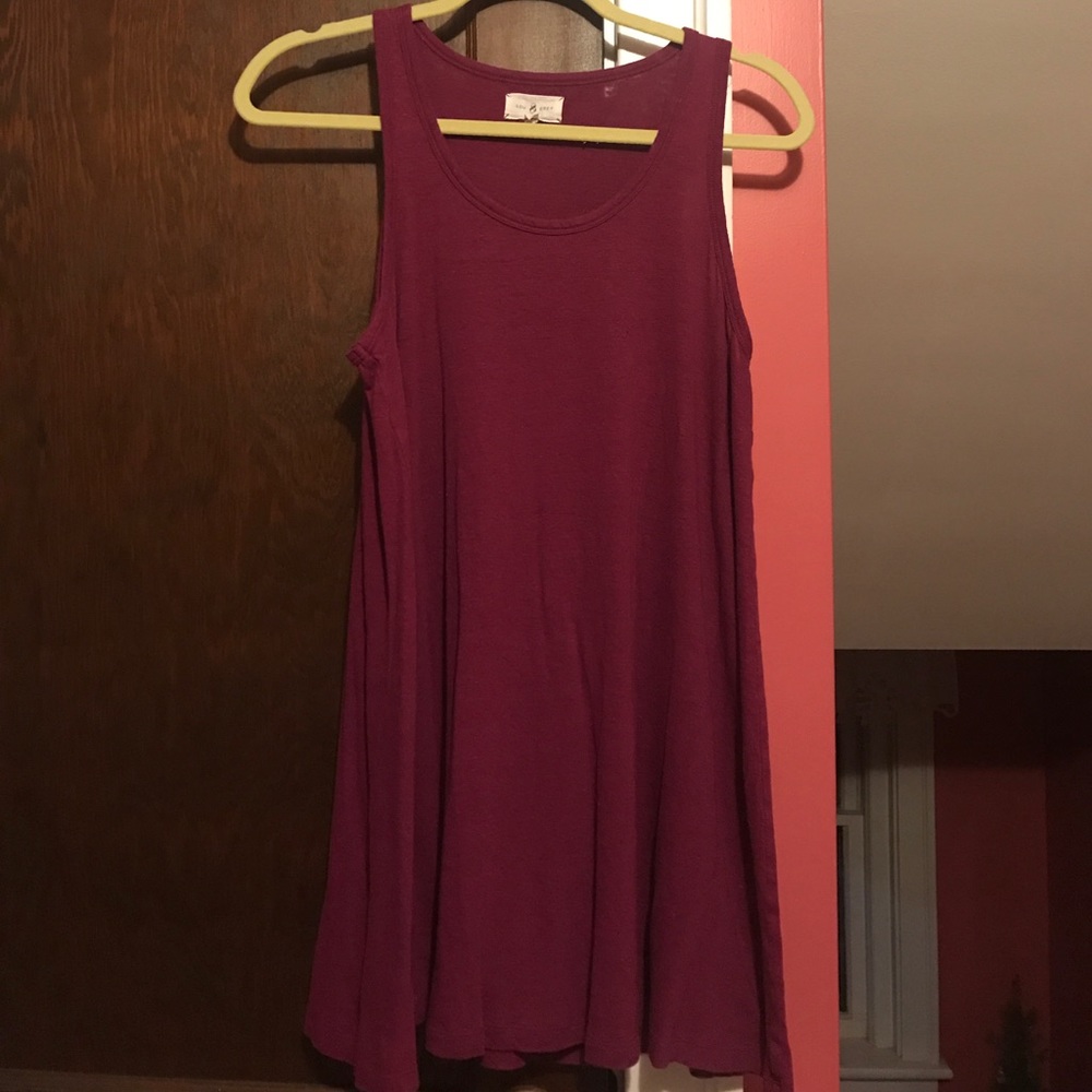Magenta Linen Dress