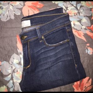 Free People Sz 29 dark blue jean roller skinnys