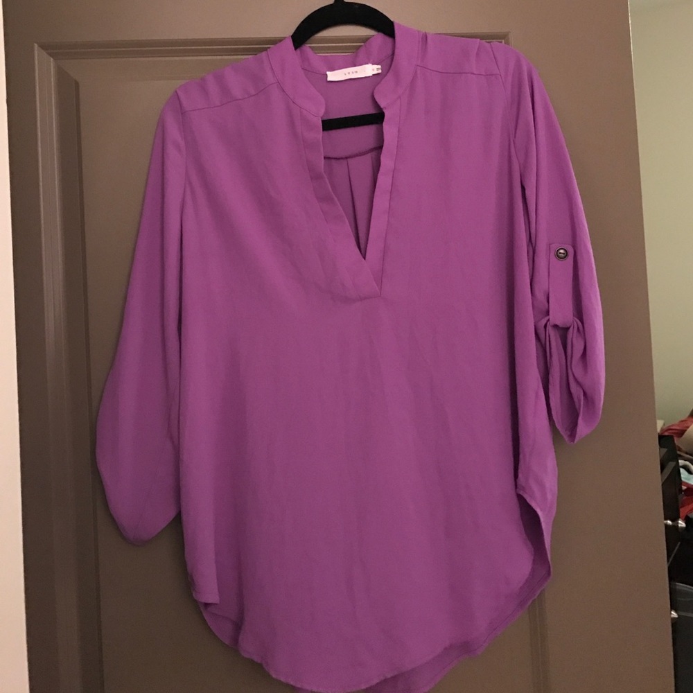 Lush purple 3/4 sleeve top