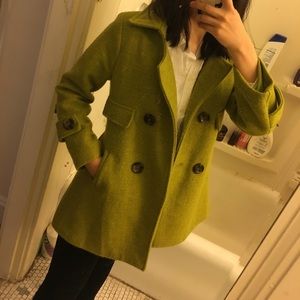 Green Coat with double buttons