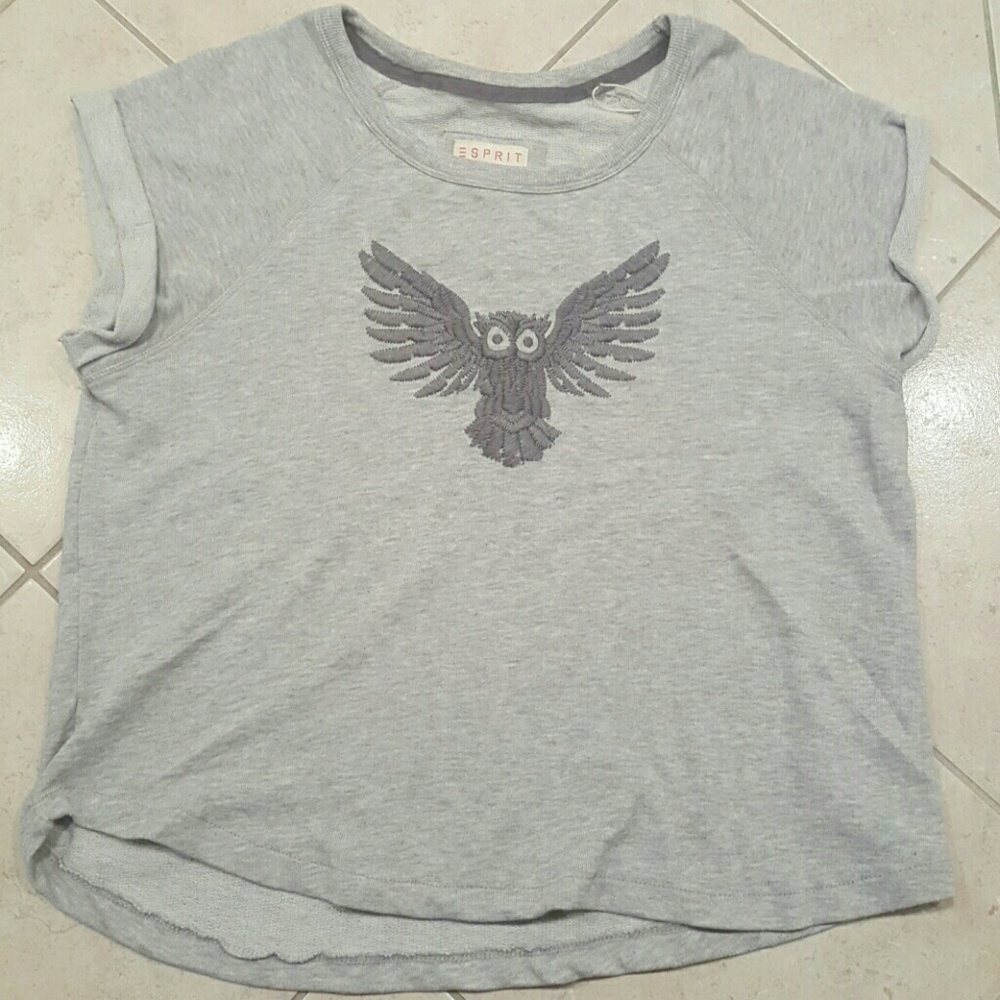 NBW Esprit Grey Short sleeve Owl sweathshirt XXL