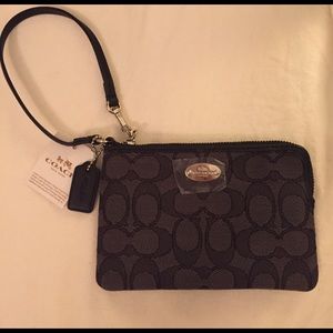 Black coach wristlet