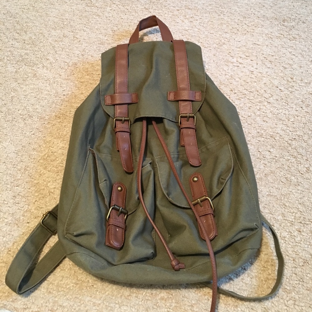 Army green backpack