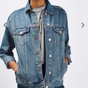 Topshop MOTO Oversized Denim Jacket