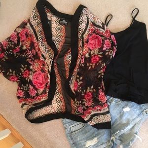 Sheer printed cover up