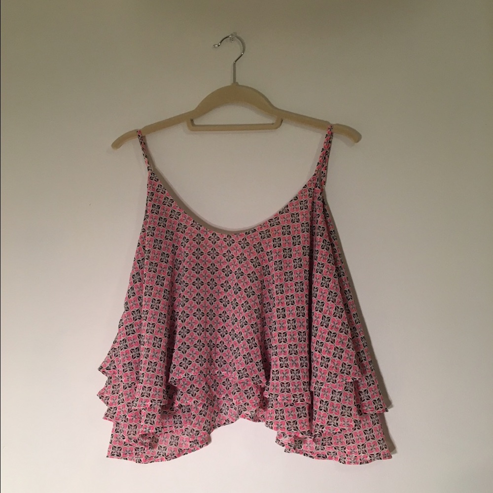 Black pink white crop top!