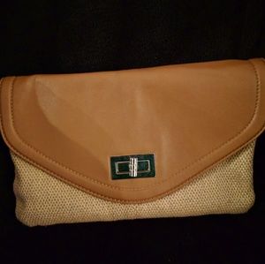 Tan leather purse