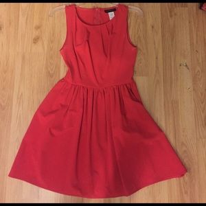 cute and simple red dress