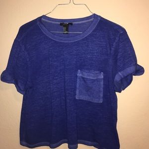 Blue crop top from Forever 21