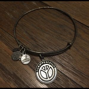 Alex and Ani bracelet. "Turn peace up"