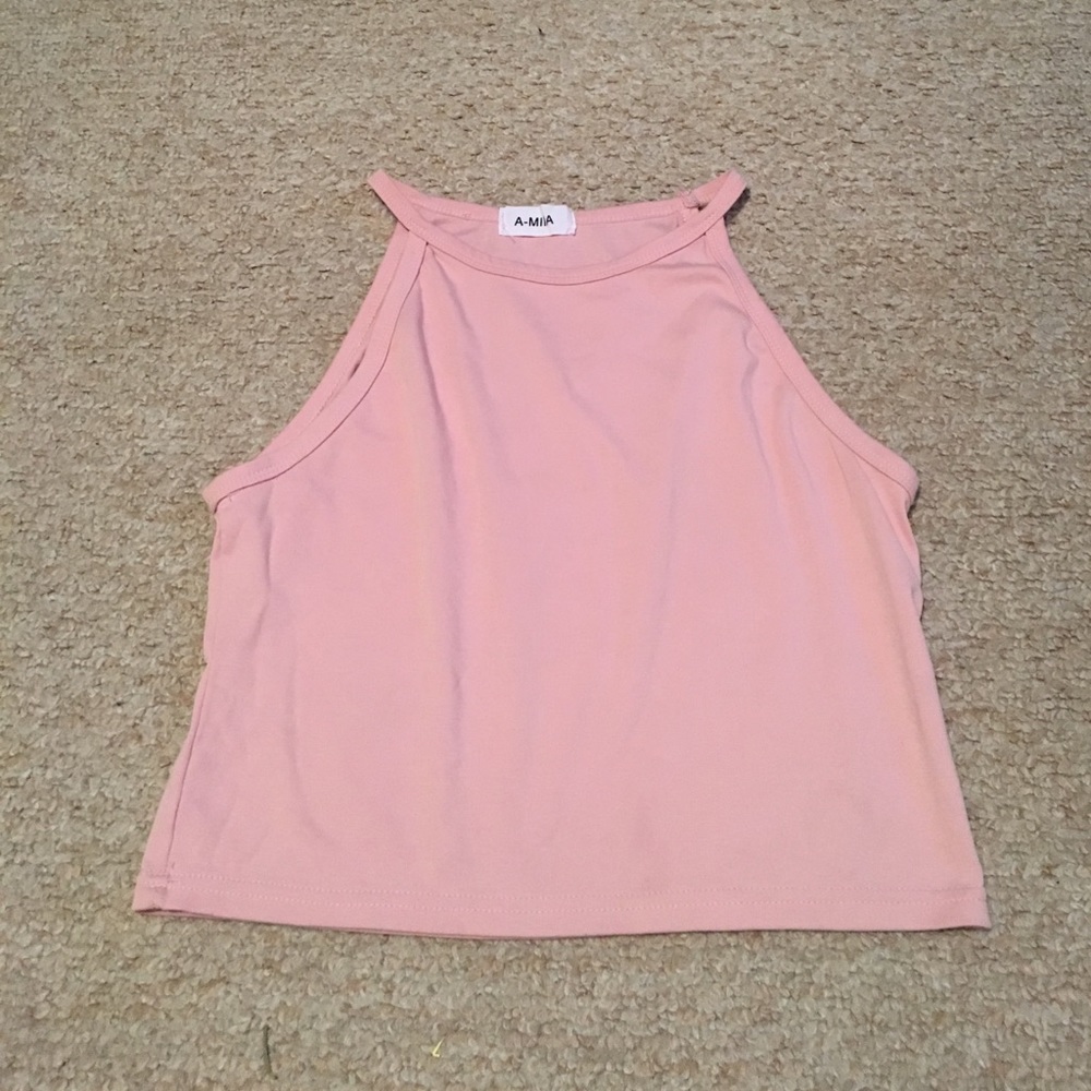 Pink halter top