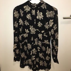 Long sleeve Floral Romper