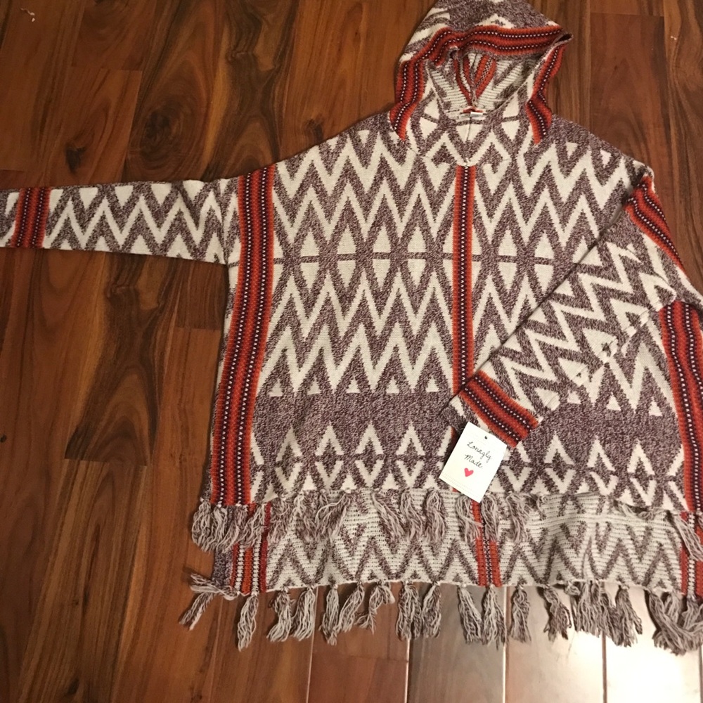 New with tags! Pancho/ sweater