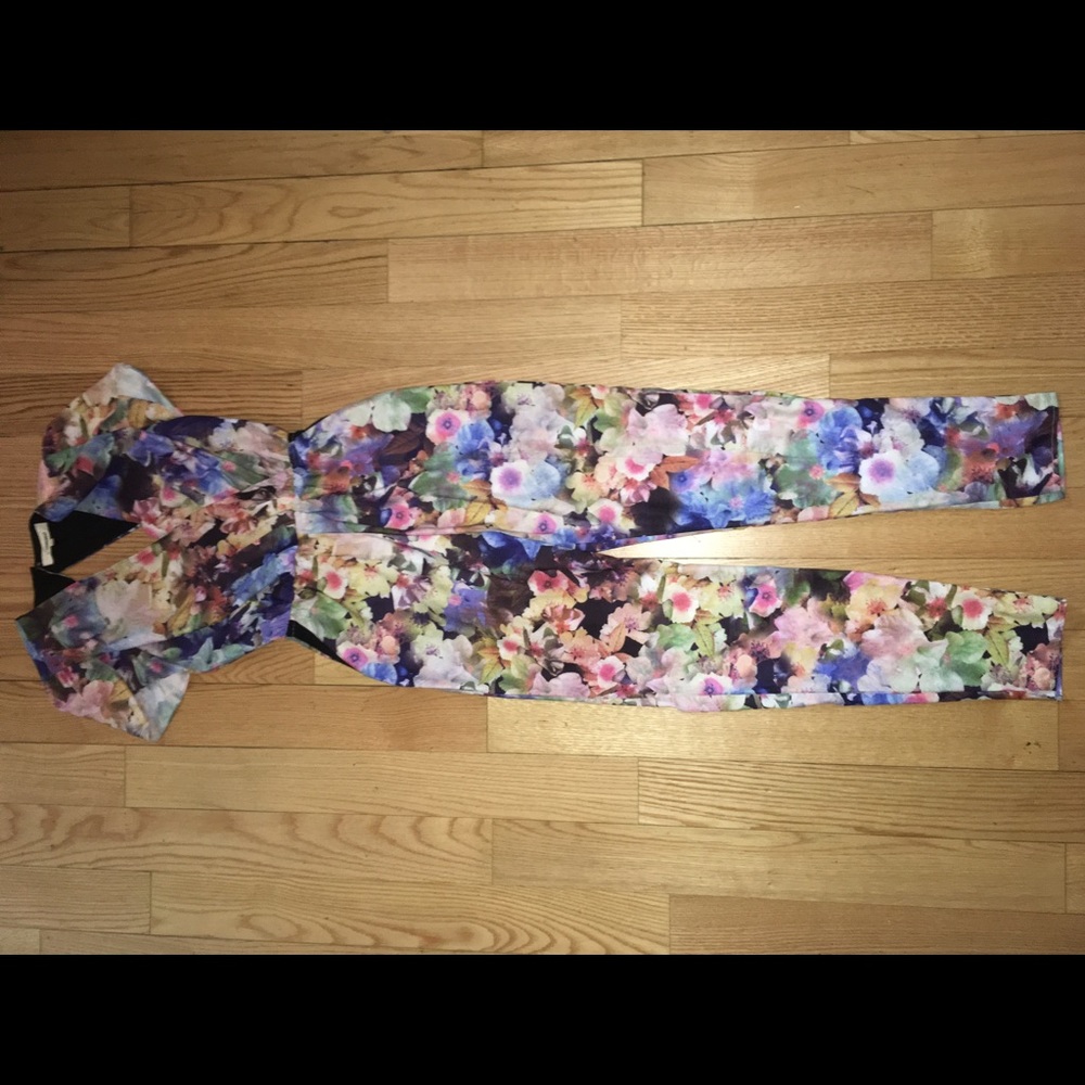 Printed Wrap Front Jumpsuit