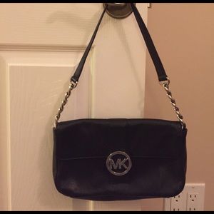 Michael kors black leather handbag