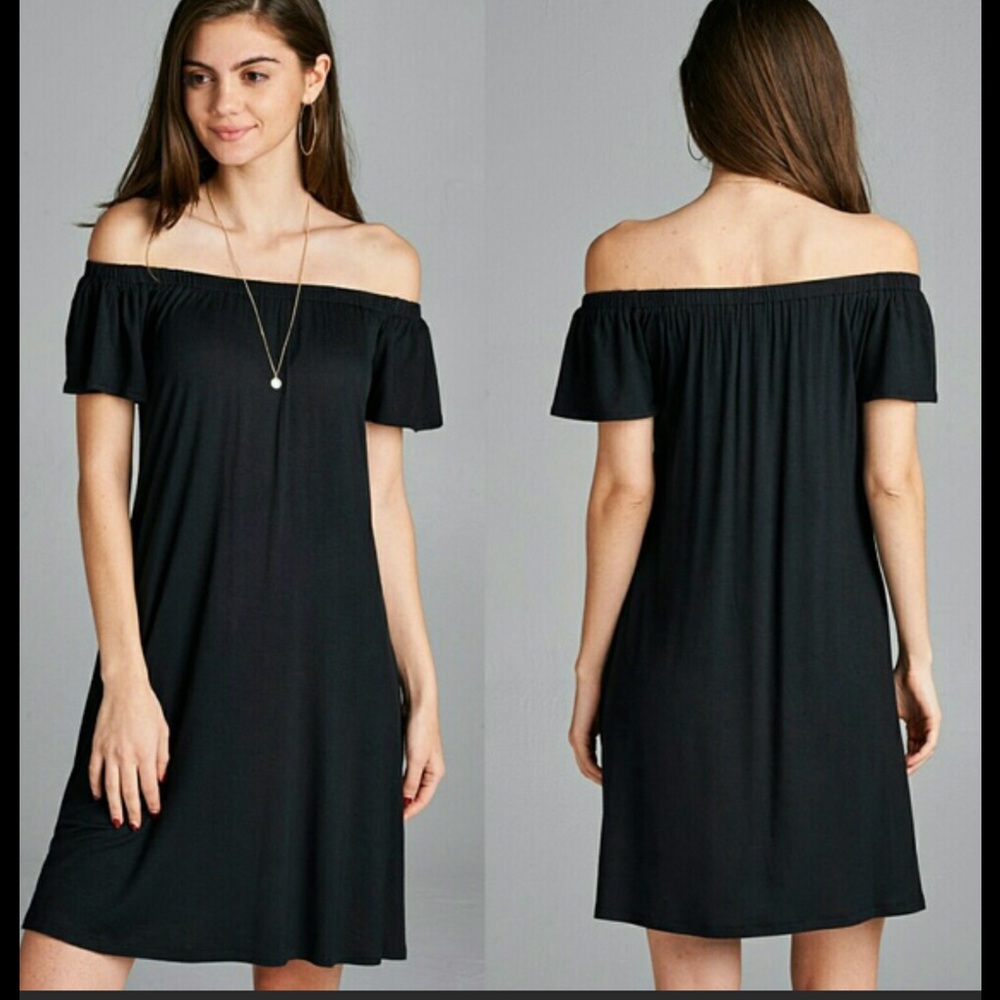 💕Black Off shoulder dress