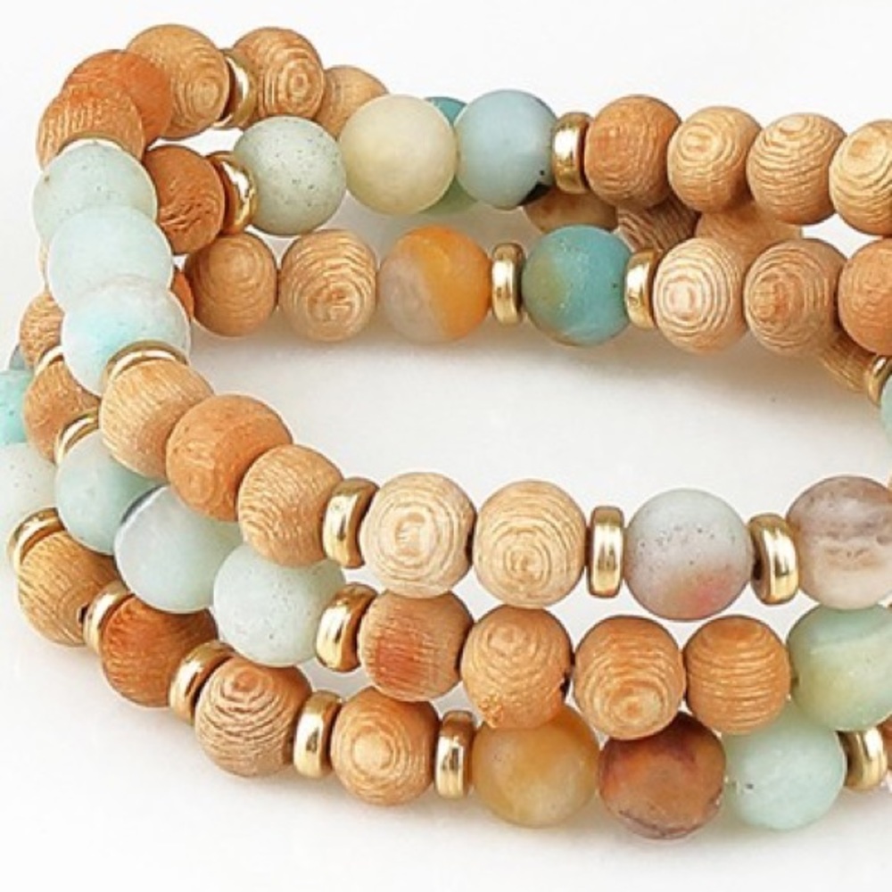 ✨Last One!!✨Boho Natural Stone/Wood Bracelet✨ - Picture 3 of 3