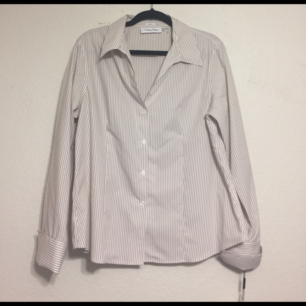 NWT Calvin Klein Stripped Shirt